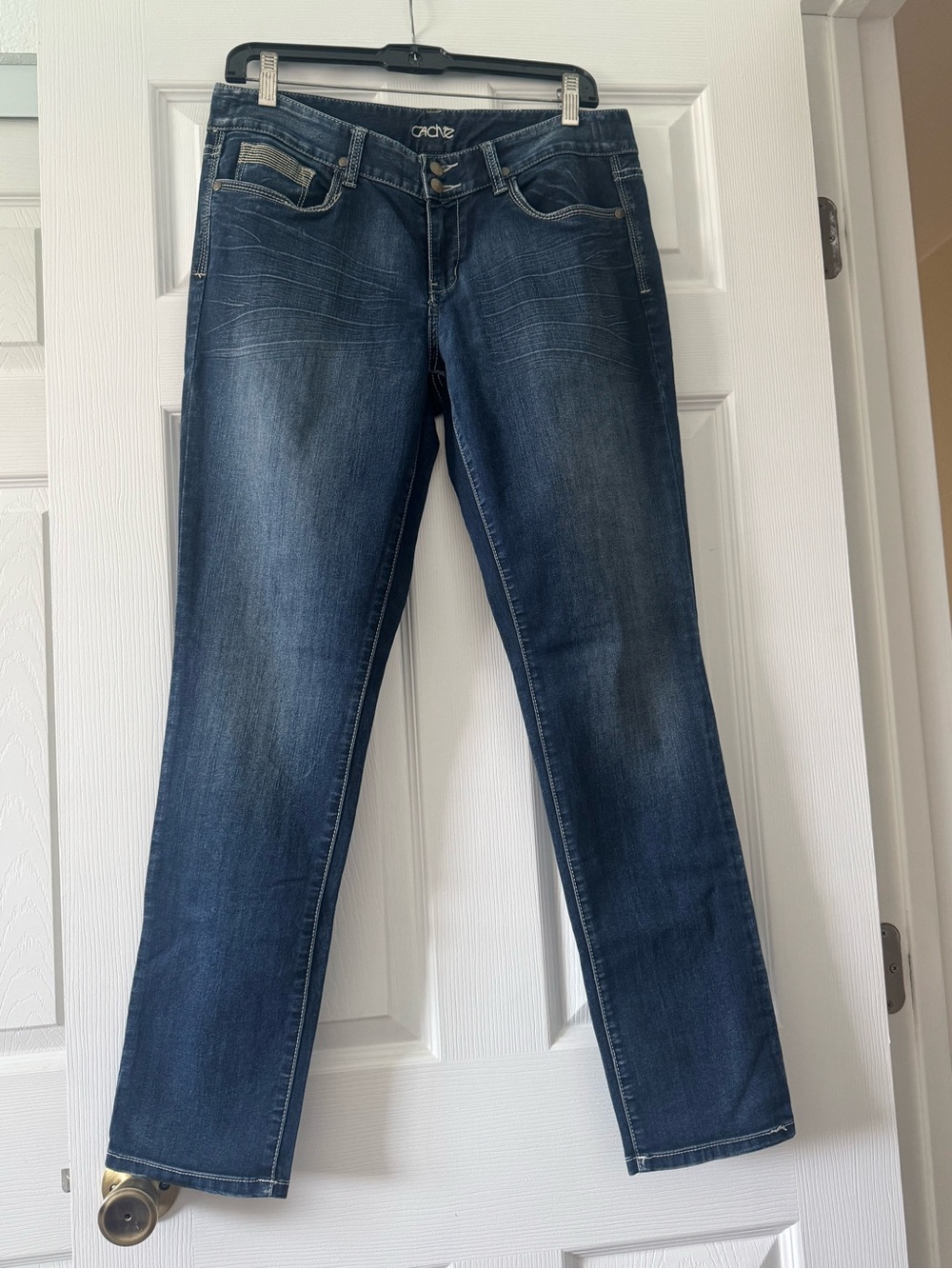 Cache Dark Blue Straight Leg Jeans